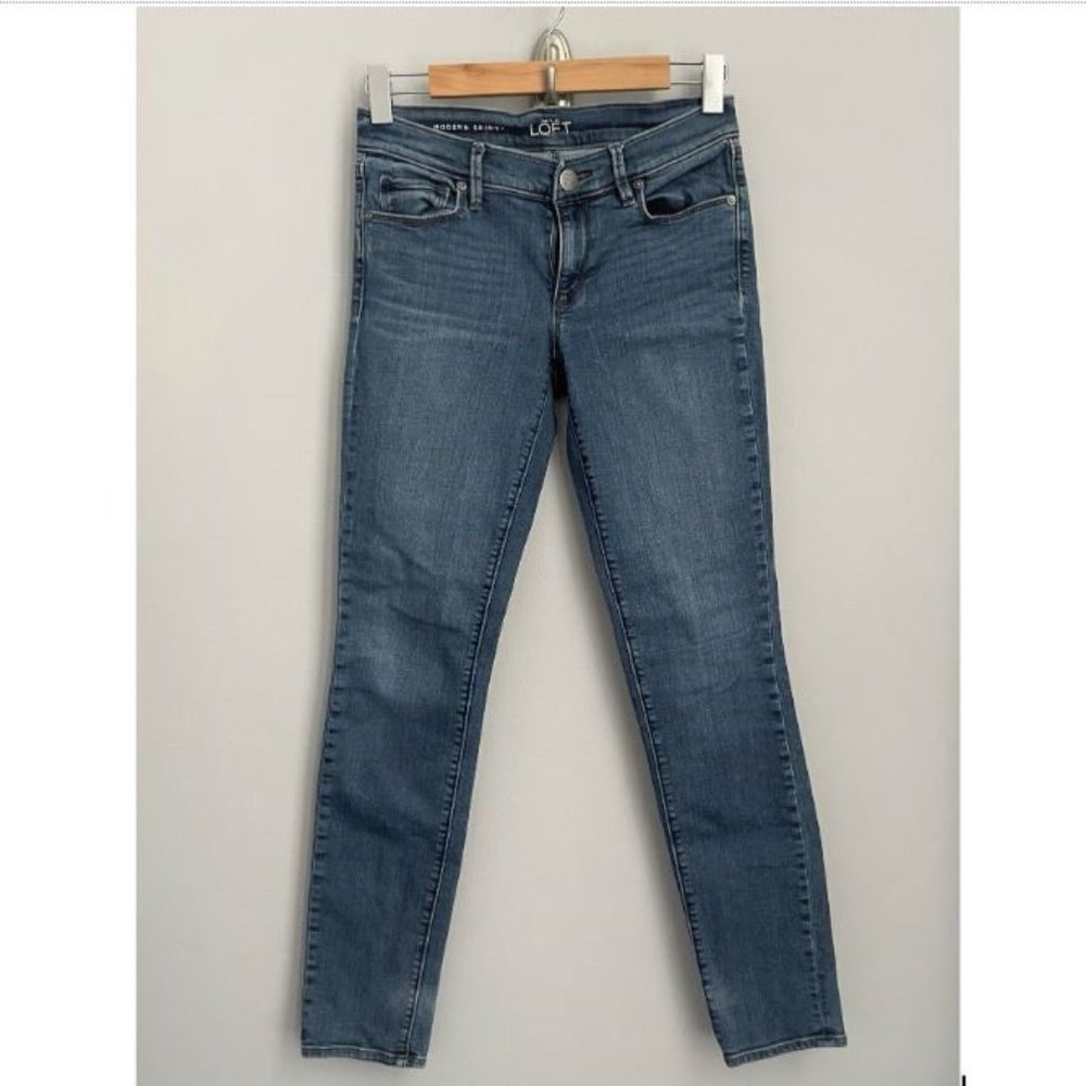 Loft Modern Skinny Jeans Size 26/2 Women’s Medium Wash Ann Taylor